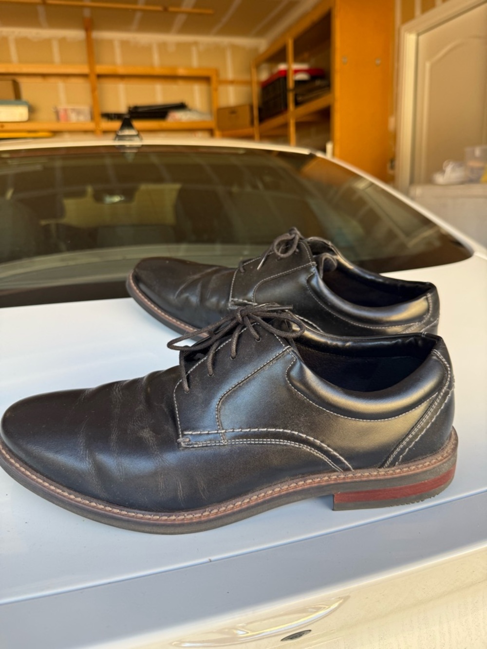 Nunn Bush Men's Black Leather Lace-Up Dress Shoes size 12